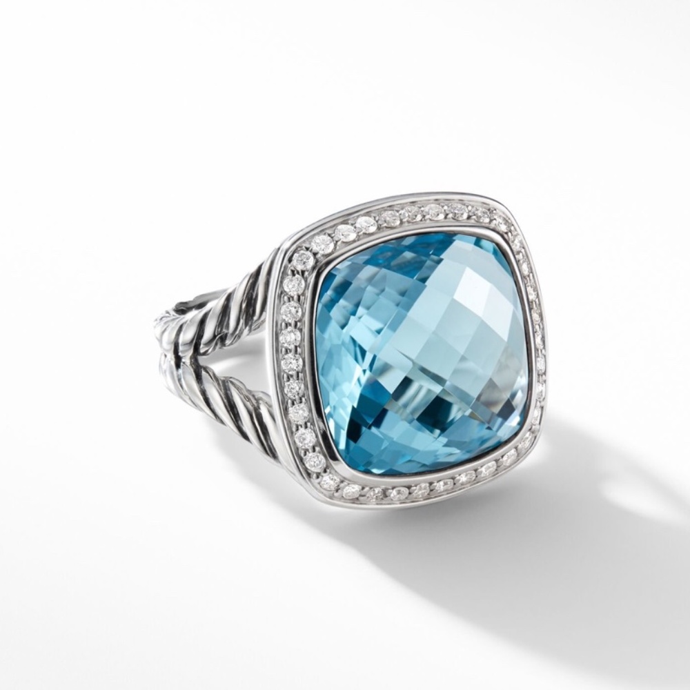David Yurman The Albion Collection Blue Topaz,13.50 carat weight Pave’ Diamonds.